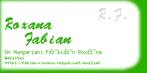 roxana fabian business card